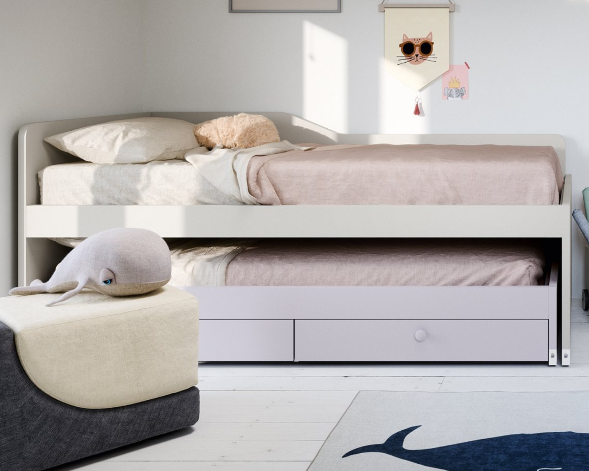 Cameretta con letto a castello Rialzato